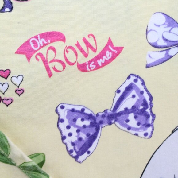 Disney Women Small Winnie The Pooh Eeyore Oh Bow Is Me Medical Uniform Scrub Top - Picture 9 of 10